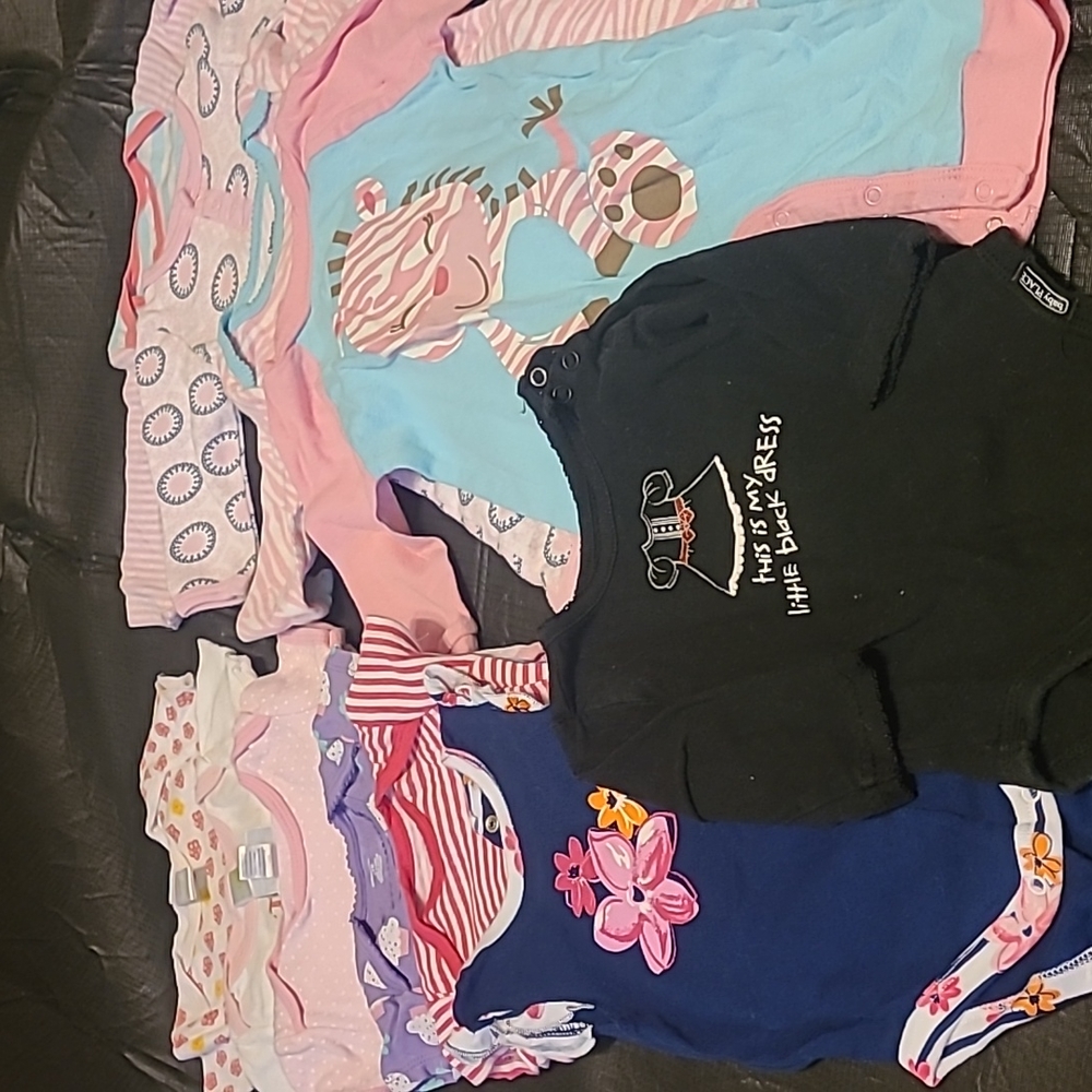 Large Lot of Girl Onesie's 3-6M - Picture 1 of 7